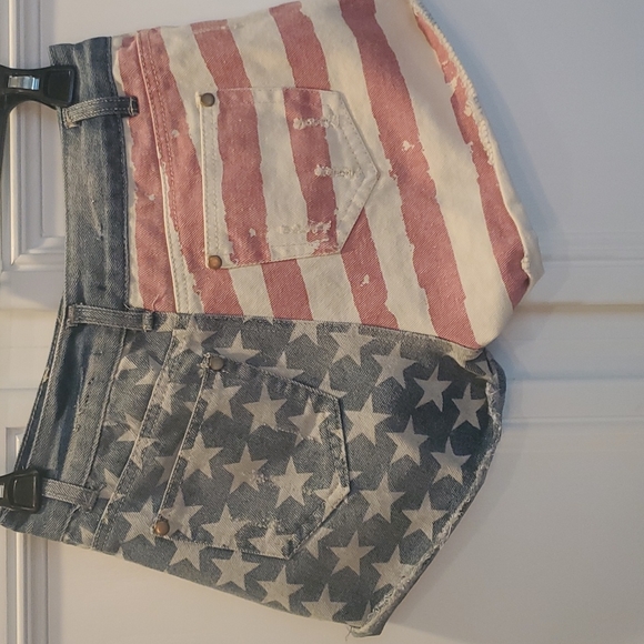 Trails American Flag Denim Shorts - Picture 2 of 5